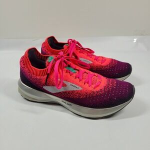 Brooks Levitate 2 Running Shoes Womens Size 8 Purple Coral Athletic Gym EXCLT!!